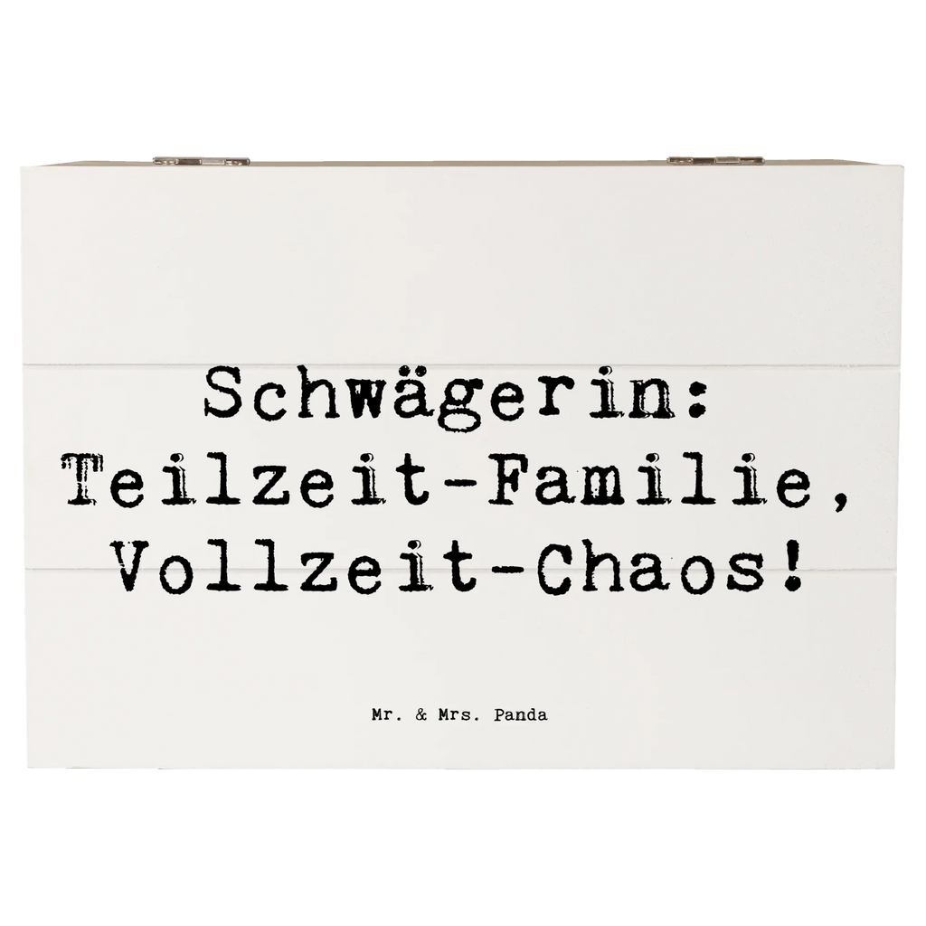 Holzkiste Spruch Schwägerin Chaos Erinnerungsbox, Geschenkbox, Geschenkdose, Dekokiste, Kiste, Erinnerungskiste, Schatulle, Schatzkiste, Aufbewahrungsbox, XXL, Holzkiste, Truhe, Familie, Vatertag, Muttertag, Bruder, Schwester, Mama, Papa, Oma, Opa
