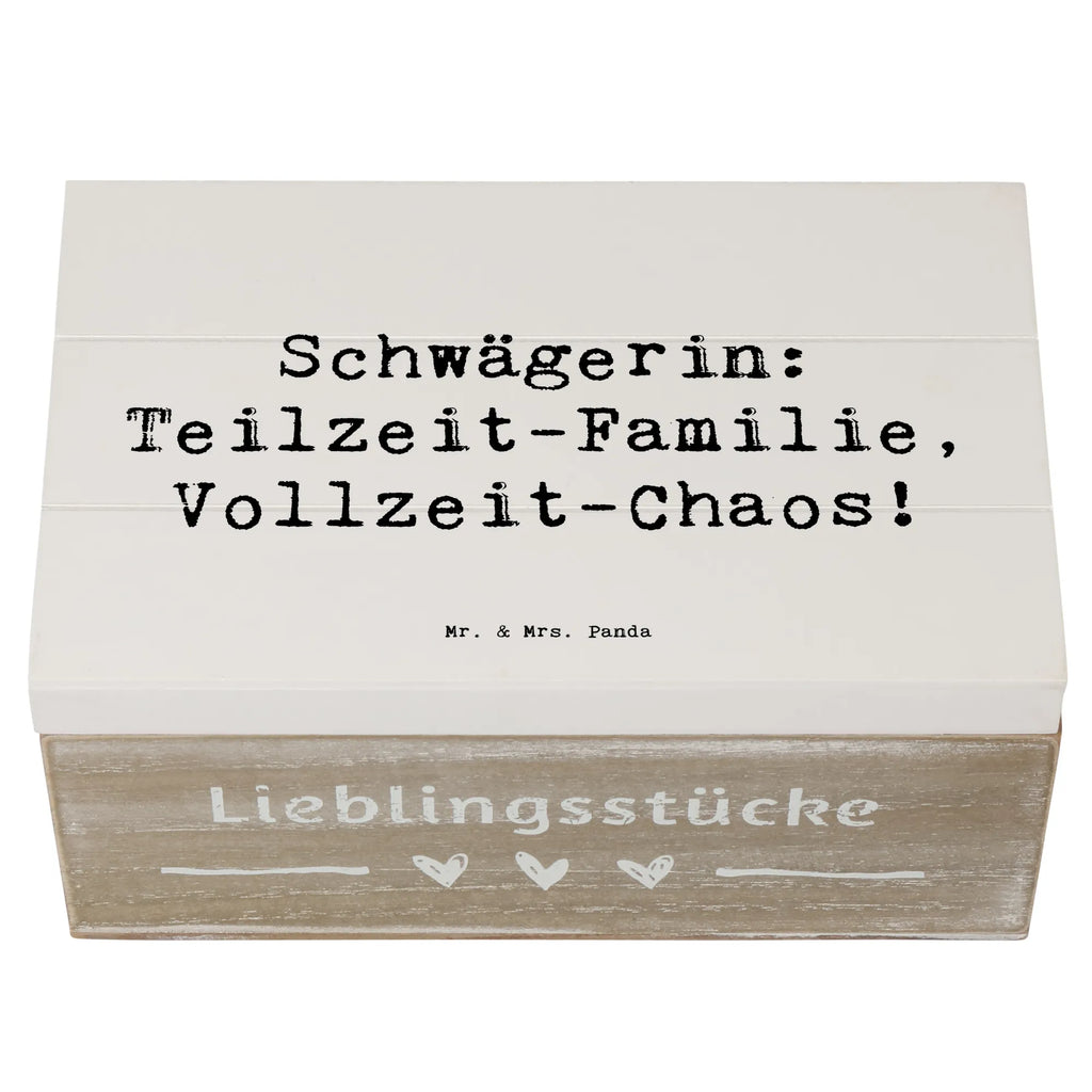 Holzkiste Spruch Schwägerin Chaos Erinnerungsbox, Geschenkbox, Geschenkdose, Dekokiste, Kiste, Erinnerungskiste, Schatulle, Schatzkiste, Aufbewahrungsbox, XXL, Holzkiste, Truhe, Familie, Vatertag, Muttertag, Bruder, Schwester, Mama, Papa, Oma, Opa