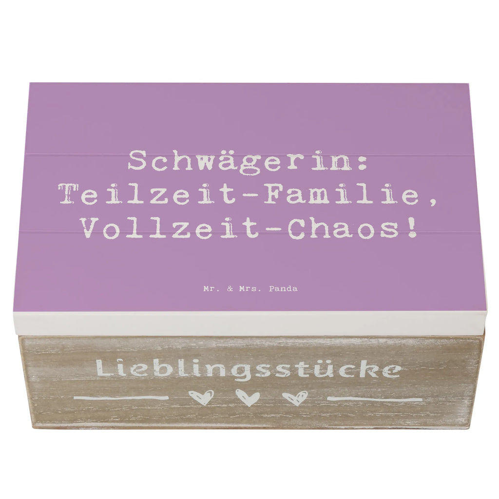 Holzkiste Spruch Schwägerin Chaos Erinnerungsbox, Geschenkbox, Geschenkdose, Dekokiste, Kiste, Erinnerungskiste, Schatulle, Schatzkiste, Aufbewahrungsbox, XXL, Holzkiste, Truhe, Familie, Vatertag, Muttertag, Bruder, Schwester, Mama, Papa, Oma, Opa