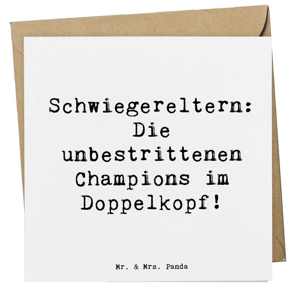 Deluxe Card Saying Schwiegereltern: Die unbestrittenen Champions im Doppelkopf! Einladungskarte, Klappkarte, Glückwunschkarte, Geburtstagskarte, Hochzeitskarte, Hochwertige Klappkarte, Hochwertige Grußkarte, Karte, Grußkarte, Familie, Vatertag, Muttertag, Bruder, Schwester, Mama, Papa, Oma, Opa