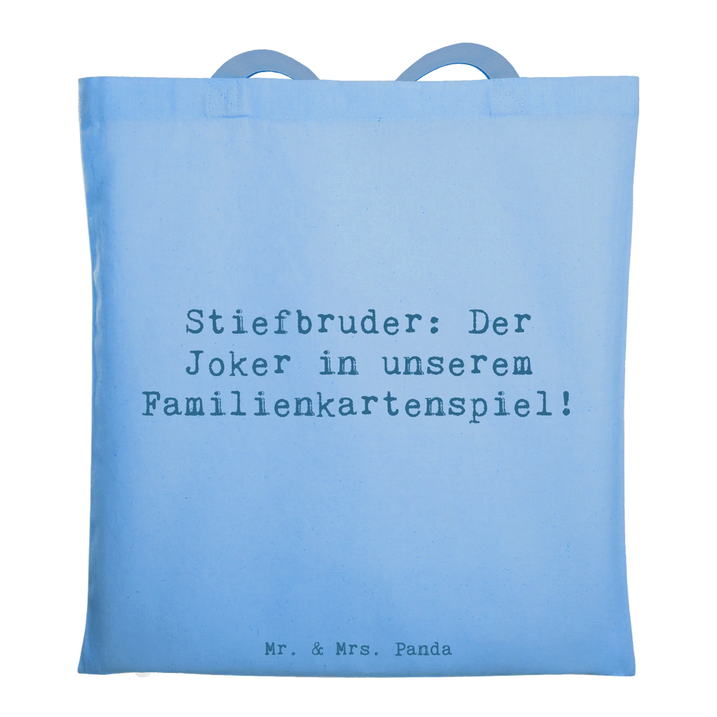 Tragetasche Spruch Stiefbruder: Der Joker in unserem Familienkartenspiel! Beuteltasche, Beutel, Einkaufstasche, Jutebeutel, Stoffbeutel, Tasche, Shopper, Umhängetasche, Strandtasche, Schultertasche, Stofftasche, Tragetasche, Badetasche, Jutetasche, Einkaufstüte, Laptoptasche, Familie, Vatertag, Muttertag, Bruder, Schwester, Mama, Papa, Oma, Opa