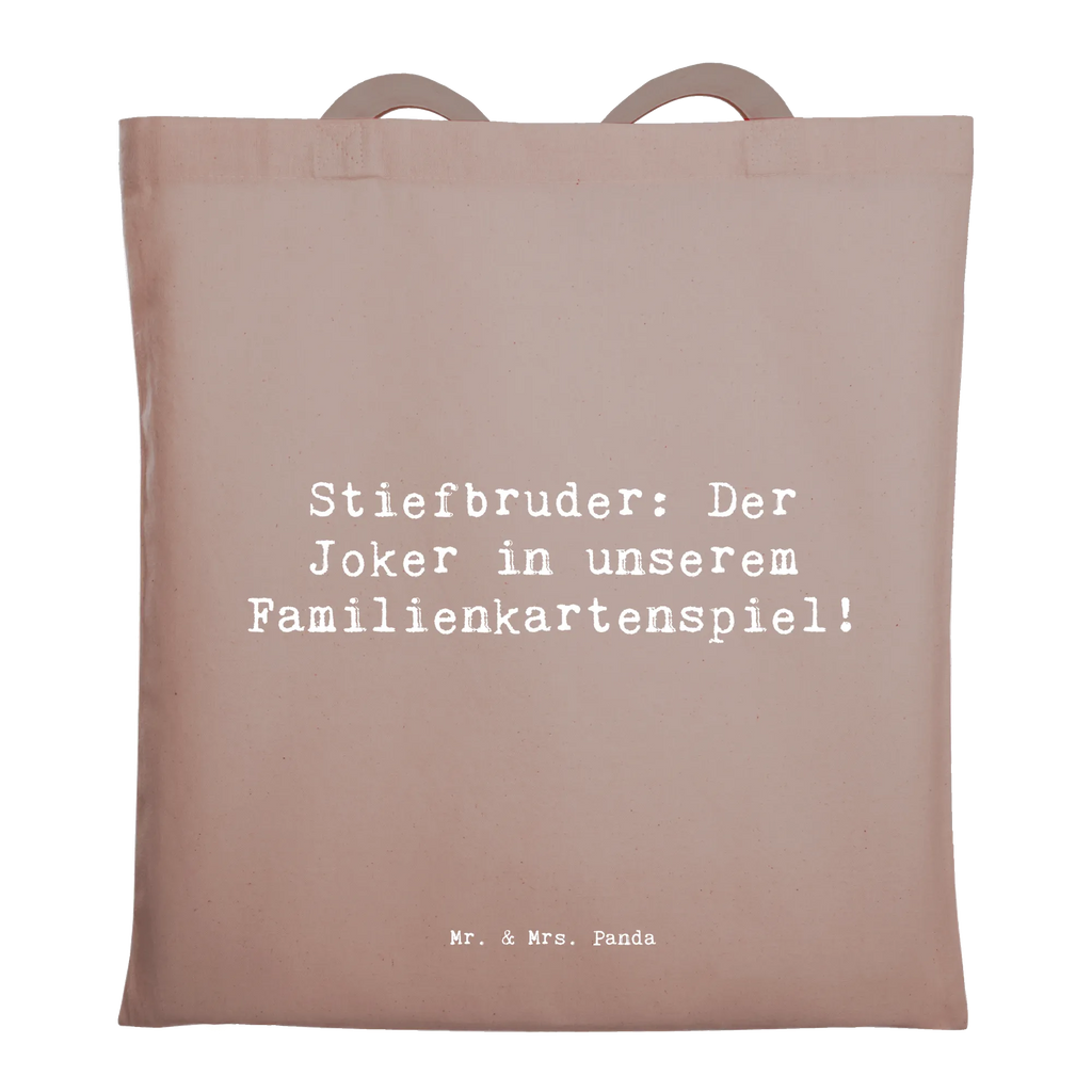 Tragetasche Spruch Stiefbruder: Der Joker in unserem Familienkartenspiel! Beuteltasche, Beutel, Einkaufstasche, Jutebeutel, Stoffbeutel, Tasche, Shopper, Umhängetasche, Strandtasche, Schultertasche, Stofftasche, Tragetasche, Badetasche, Jutetasche, Einkaufstüte, Laptoptasche, Familie, Vatertag, Muttertag, Bruder, Schwester, Mama, Papa, Oma, Opa