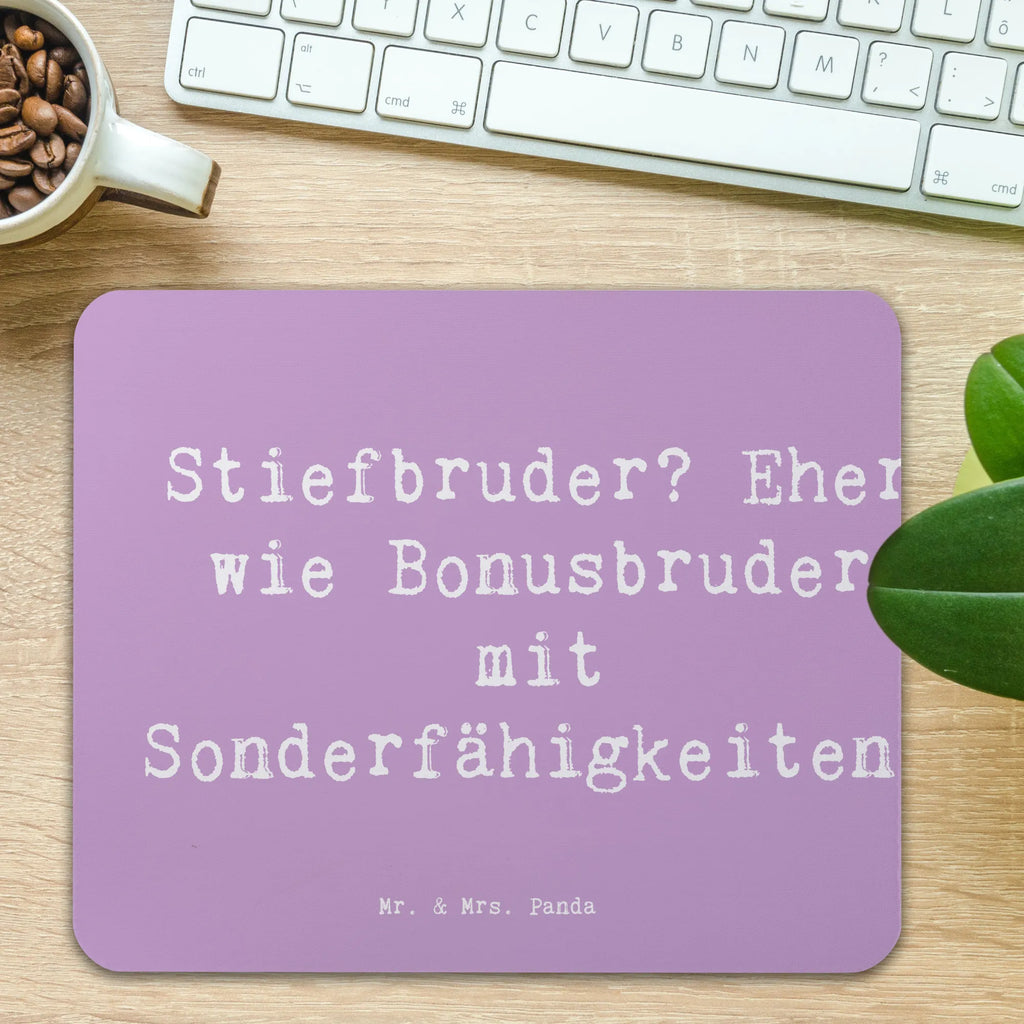 Podkładka pod mysz Przysłowie Stiefbruder? Eher wie Bonusbruder mit Sonderfähigkeiten! Mousepad, Computer zubehör, Büroausstattung, PC Zubehör, Arbeitszimmer, Mauspad, Einzigartiges Mauspad, Designer Mauspad, Mausunterlage, Mauspad Büro, Familie, Vatertag, Muttertag, Bruder, Schwester, Mama, Papa, Oma, Opa