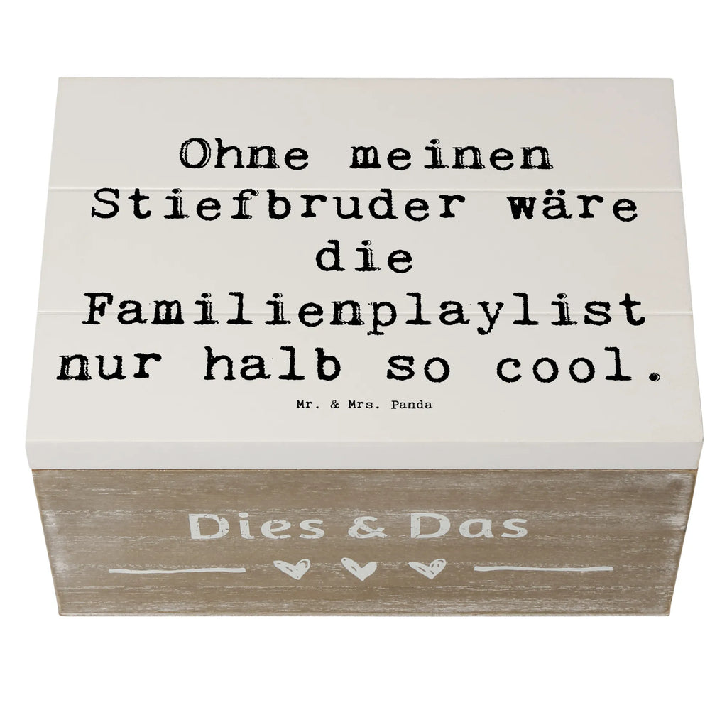 Holzkiste Spruch Cooler Stiefbruder Aufbewahrungsbox, Erinnerungskiste, Schatzkiste, Erinnerungsbox, Dekokiste, Schatulle, XXL, Geschenkbox, Holzkiste, Geschenkdose, Kiste, Truhe, Familie, Vatertag, Muttertag, Bruder, Schwester, Mama, Papa, Oma, Opa