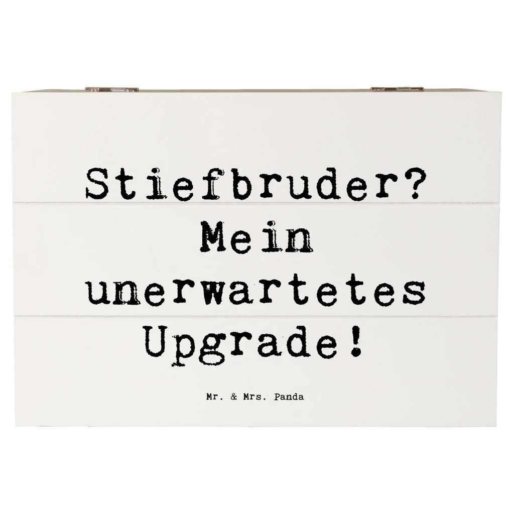 Holzkiste Spruch Stiefbruder Upgrade Holzkiste, XXL, Dekokiste, Aufbewahrungsbox, Schatzkiste, Kiste, Erinnerungskiste, Truhe, Erinnerungsbox, Schatulle, Geschenkdose, Geschenkbox, Familie, Vatertag, Muttertag, Bruder, Schwester, Mama, Papa, Oma, Opa
