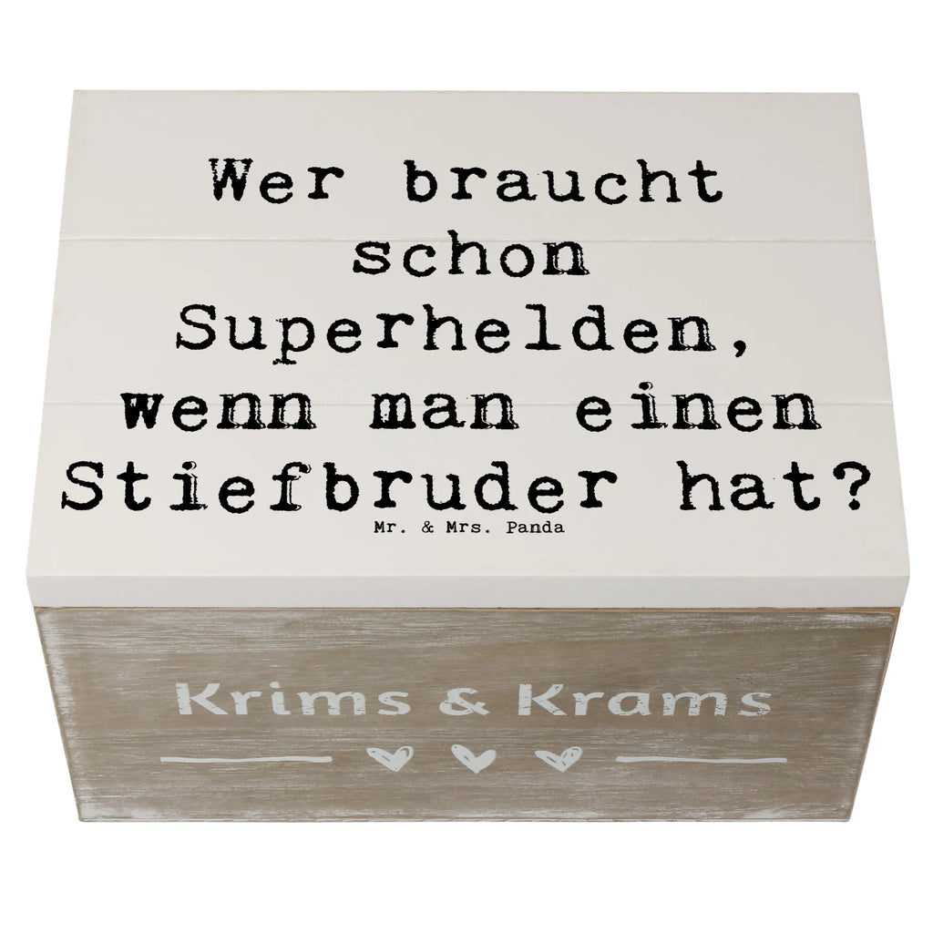 Holzkiste Spruch Stiefbruder Held Geschenkdose, XXL, Aufbewahrungsbox, Erinnerungsbox, Holzkiste, Truhe, Geschenkbox, Erinnerungskiste, Dekokiste, Kiste, Schatzkiste, Schatulle, Familie, Vatertag, Muttertag, Bruder, Schwester, Mama, Papa, Oma, Opa