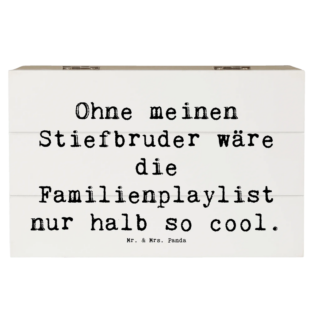 Holzkiste Spruch Cooler Stiefbruder Aufbewahrungsbox, Erinnerungskiste, Schatzkiste, Erinnerungsbox, Dekokiste, Schatulle, XXL, Geschenkbox, Holzkiste, Geschenkdose, Kiste, Truhe, Familie, Vatertag, Muttertag, Bruder, Schwester, Mama, Papa, Oma, Opa
