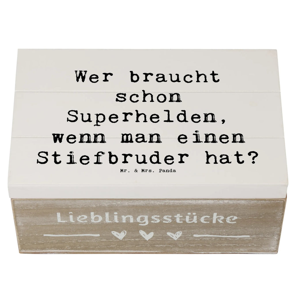 Holzkiste Spruch Stiefbruder Held Geschenkdose, XXL, Aufbewahrungsbox, Erinnerungsbox, Holzkiste, Truhe, Geschenkbox, Erinnerungskiste, Dekokiste, Kiste, Schatzkiste, Schatulle, Familie, Vatertag, Muttertag, Bruder, Schwester, Mama, Papa, Oma, Opa