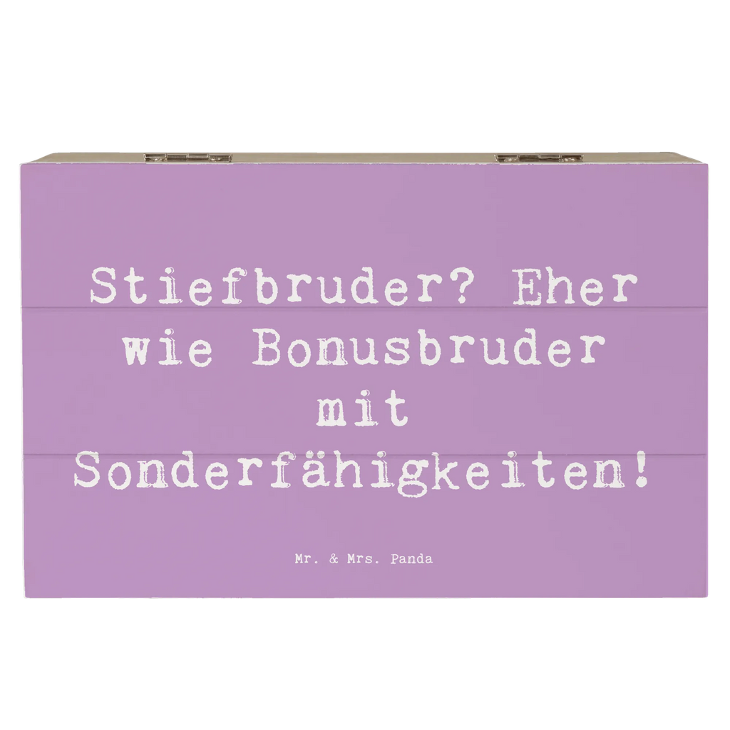 Holzkiste Spruch Stiefbruder Schatzkiste, XXL, Truhe, Kiste, Aufbewahrungsbox, Erinnerungsbox, Dekokiste, Holzkiste, Geschenkdose, Geschenkbox, Erinnerungskiste, Schatulle, Familie, Vatertag, Muttertag, Bruder, Schwester, Mama, Papa, Oma, Opa