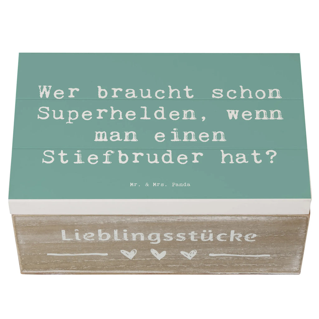 Holzkiste Spruch Stiefbruder Held Geschenkdose, XXL, Aufbewahrungsbox, Erinnerungsbox, Holzkiste, Truhe, Geschenkbox, Erinnerungskiste, Dekokiste, Kiste, Schatzkiste, Schatulle, Familie, Vatertag, Muttertag, Bruder, Schwester, Mama, Papa, Oma, Opa