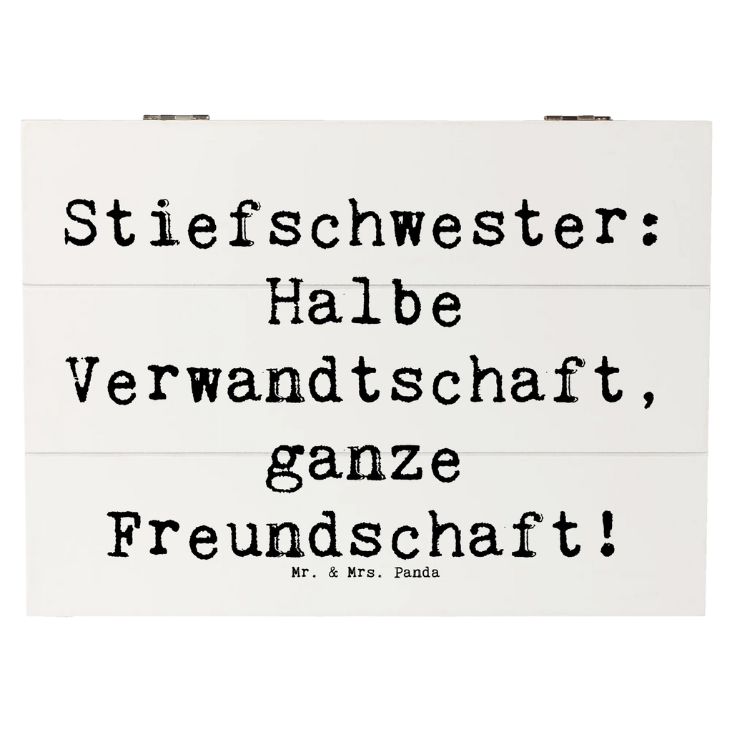 Holzkiste Spruch Stiefschwester Freundschaft Geschenkbox, Geschenkdose, Erinnerungsbox, Schatzkiste, Truhe, Kiste, Dekokiste, Erinnerungskiste, Aufbewahrungsbox, Holzkiste, Schatulle, XXL, Familie, Vatertag, Muttertag, Bruder, Schwester, Mama, Papa, Oma, Opa
