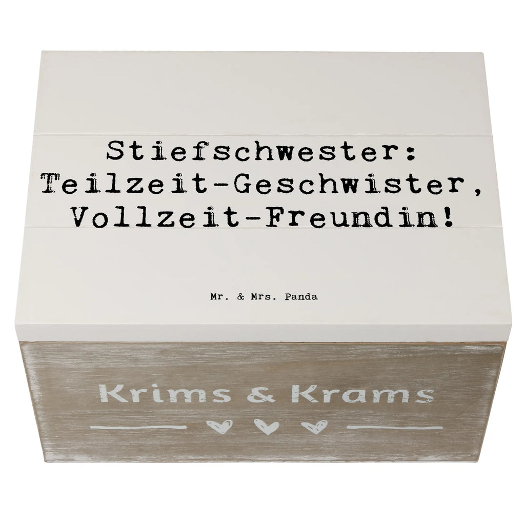Holzkiste Spruch Stiefschwester Freundin Holzkiste, Aufbewahrungsbox, XXL, Dekokiste, Kiste, Schatulle, Erinnerungsbox, Truhe, Schatzkiste, Geschenkbox, Erinnerungskiste, Geschenkdose, Familie, Vatertag, Muttertag, Bruder, Schwester, Mama, Papa, Oma, Opa