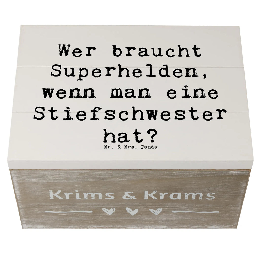 Holzkiste Spruch Stiefschwester Heldin Kiste, Erinnerungskiste, Schatzkiste, Dekokiste, Truhe, Geschenkbox, Geschenkdose, Erinnerungsbox, Aufbewahrungsbox, Schatulle, Holzkiste, XXL, Familie, Vatertag, Muttertag, Bruder, Schwester, Mama, Papa, Oma, Opa