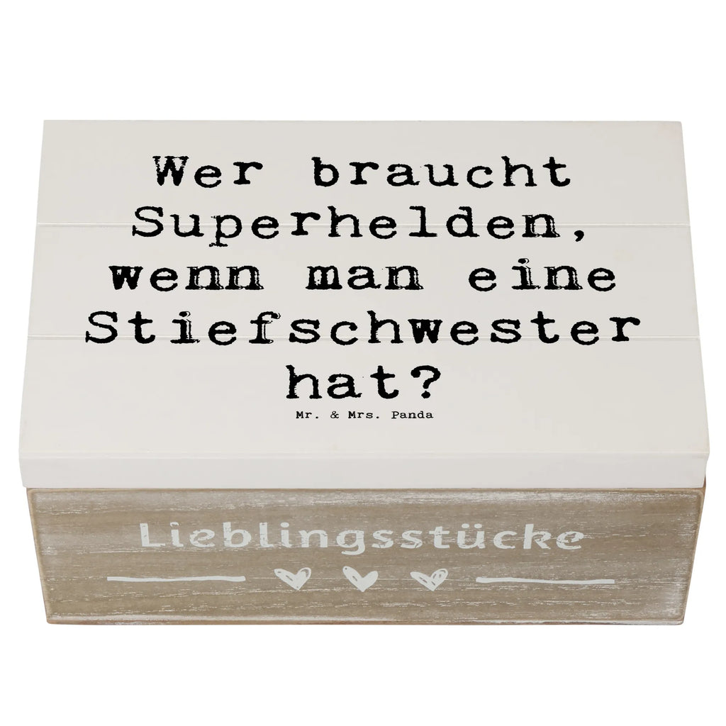Holzkiste Spruch Stiefschwester Heldin Kiste, Erinnerungskiste, Schatzkiste, Dekokiste, Truhe, Geschenkbox, Geschenkdose, Erinnerungsbox, Aufbewahrungsbox, Schatulle, Holzkiste, XXL, Familie, Vatertag, Muttertag, Bruder, Schwester, Mama, Papa, Oma, Opa