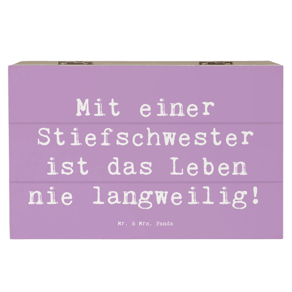 Holzkiste Spruch Stiefschwester Abenteuer Geschenkdose, Dekokiste, Erinnerungskiste, Kiste, Truhe, Geschenkbox, Schatzkiste, Holzkiste, XXL, Erinnerungsbox, Aufbewahrungsbox, Schatulle, Familie, Vatertag, Muttertag, Bruder, Schwester, Mama, Papa, Oma, Opa