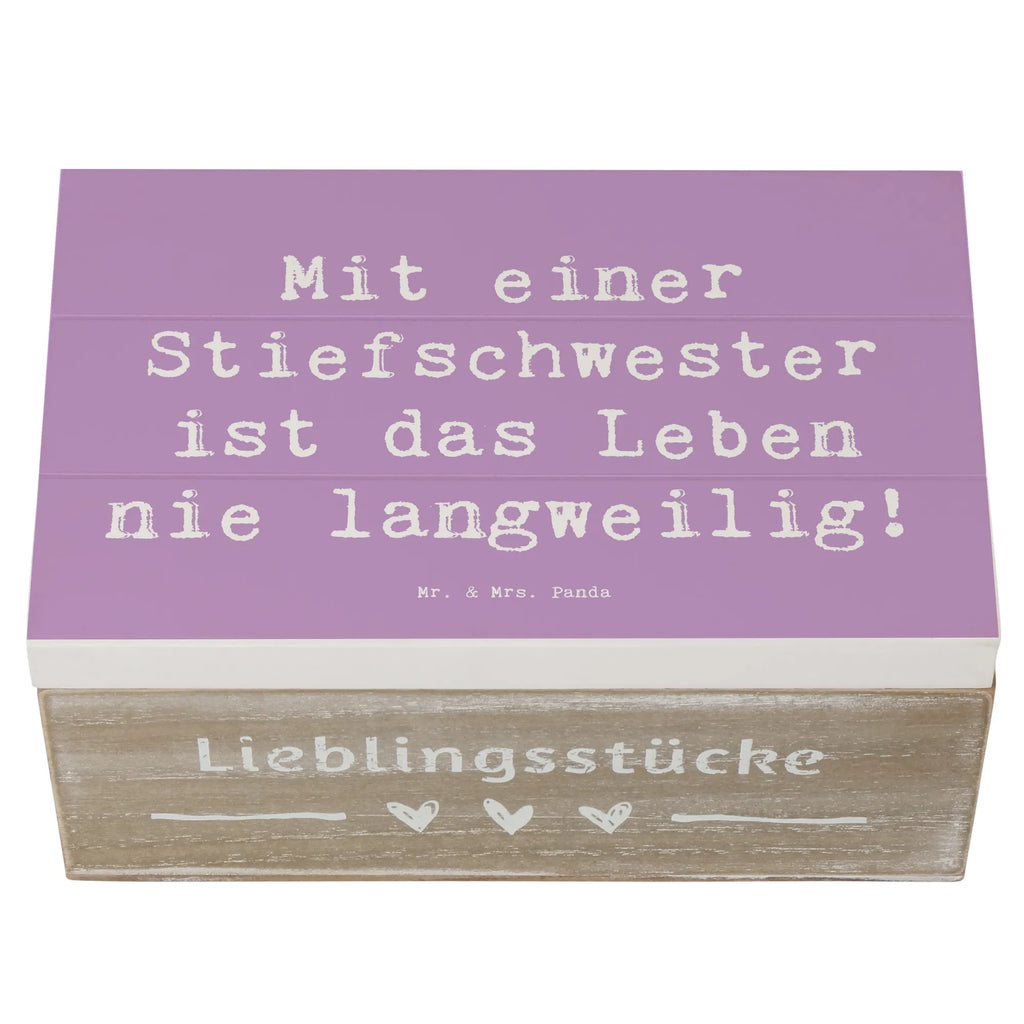 Holzkiste Spruch Stiefschwester Abenteuer Geschenkdose, Dekokiste, Erinnerungskiste, Kiste, Truhe, Geschenkbox, Schatzkiste, Holzkiste, XXL, Erinnerungsbox, Aufbewahrungsbox, Schatulle, Familie, Vatertag, Muttertag, Bruder, Schwester, Mama, Papa, Oma, Opa