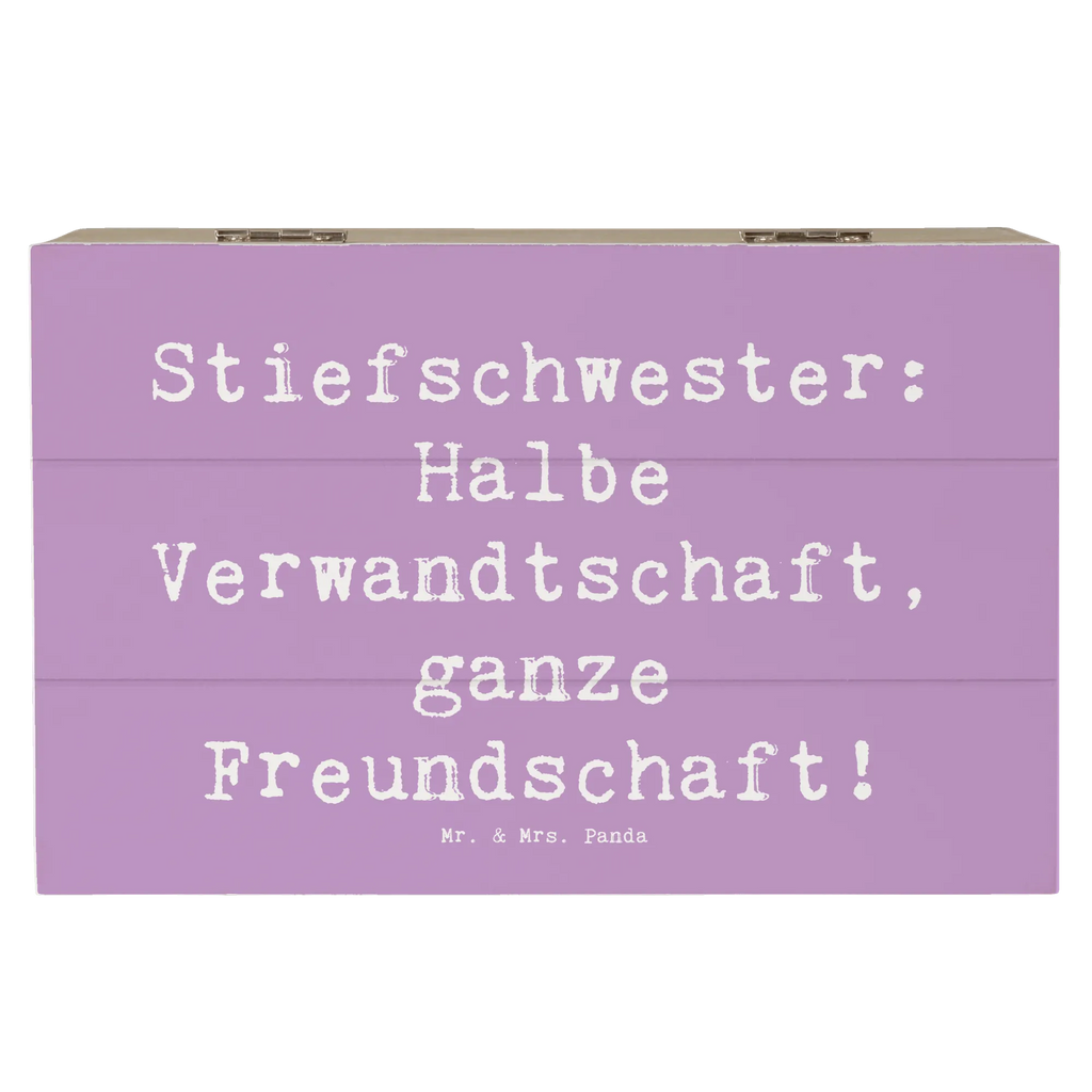 Holzkiste Spruch Stiefschwester Freundschaft Geschenkbox, Geschenkdose, Erinnerungsbox, Schatzkiste, Truhe, Kiste, Dekokiste, Erinnerungskiste, Aufbewahrungsbox, Holzkiste, Schatulle, XXL, Familie, Vatertag, Muttertag, Bruder, Schwester, Mama, Papa, Oma, Opa