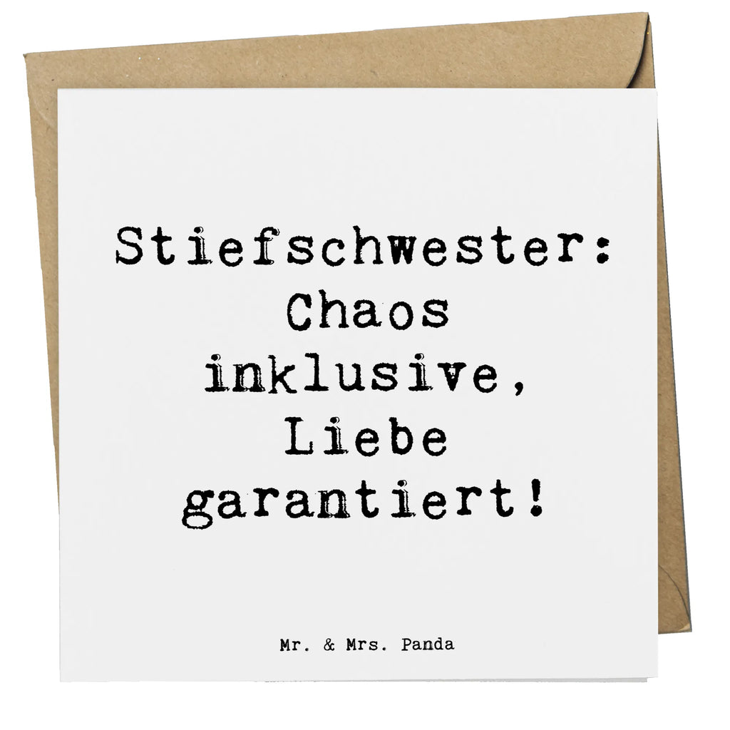 Deluxe Karte Spruch Stiefschwester Liebe Karte, Hochwertige Grußkarte, Hochzeitskarte, Glückwunschkarte, Hochwertige Klappkarte, Klappkarte, Geburtstagskarte, Einladungskarte, Grußkarte, Familie, Vatertag, Muttertag, Bruder, Schwester, Mama, Papa, Oma, Opa