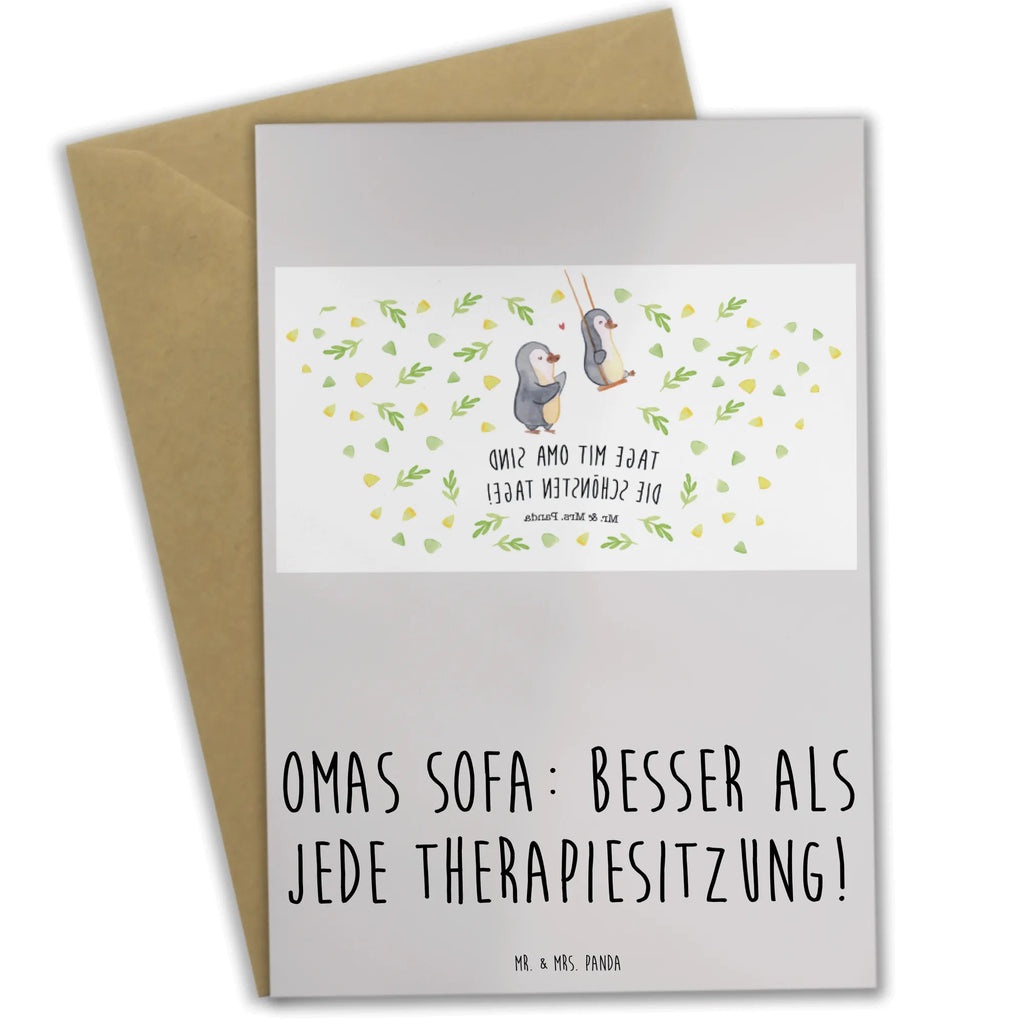 Greetings card Omas Sofa: besser als jede Therapiesitzung! Ansichtskarten, Klappkarte, Einladungskarte, Hochzeitskarte, Glückwunschkarte, Geburtstagskarte, Karte, Grußkarte, Familie, Vatertag, Muttertag, Bruder, Schwester, Mama, Papa, Oma, Opa