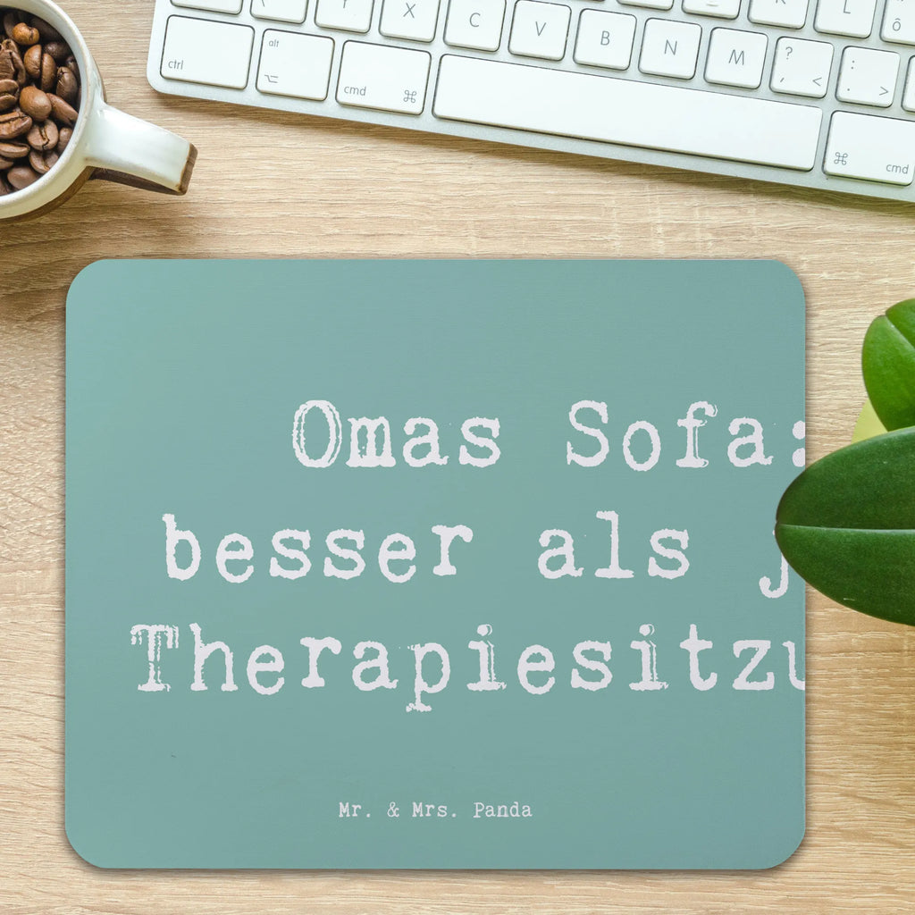 Mouse mat Saying Omas Sofa: besser als jede Therapiesitzung! Mousepad, Computer zubehör, Büroausstattung, PC Zubehör, Arbeitszimmer, Mauspad, Einzigartiges Mauspad, Designer Mauspad, Mausunterlage, Mauspad Büro, Familie, Vatertag, Muttertag, Bruder, Schwester, Mama, Papa, Oma, Opa