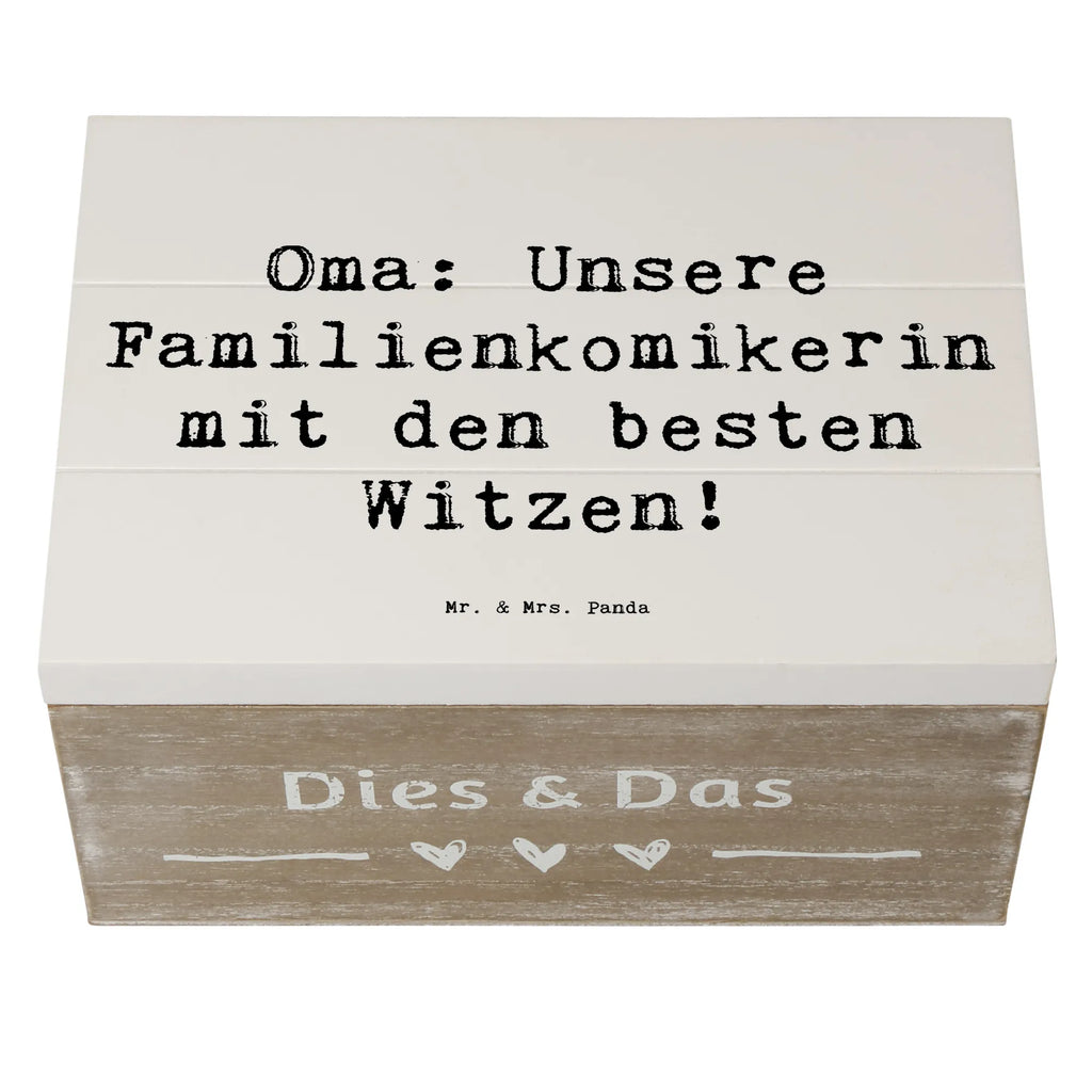 Holzkiste Spruch Oma Familienkomikerin XXL, Geschenkdose, Geschenkbox, Holzkiste, Erinnerungsbox, Kiste, Dekokiste, Truhe, Schatzkiste, Schatulle, Aufbewahrungsbox, Erinnerungskiste, Familie, Vatertag, Muttertag, Bruder, Schwester, Mama, Papa, Oma, Opa