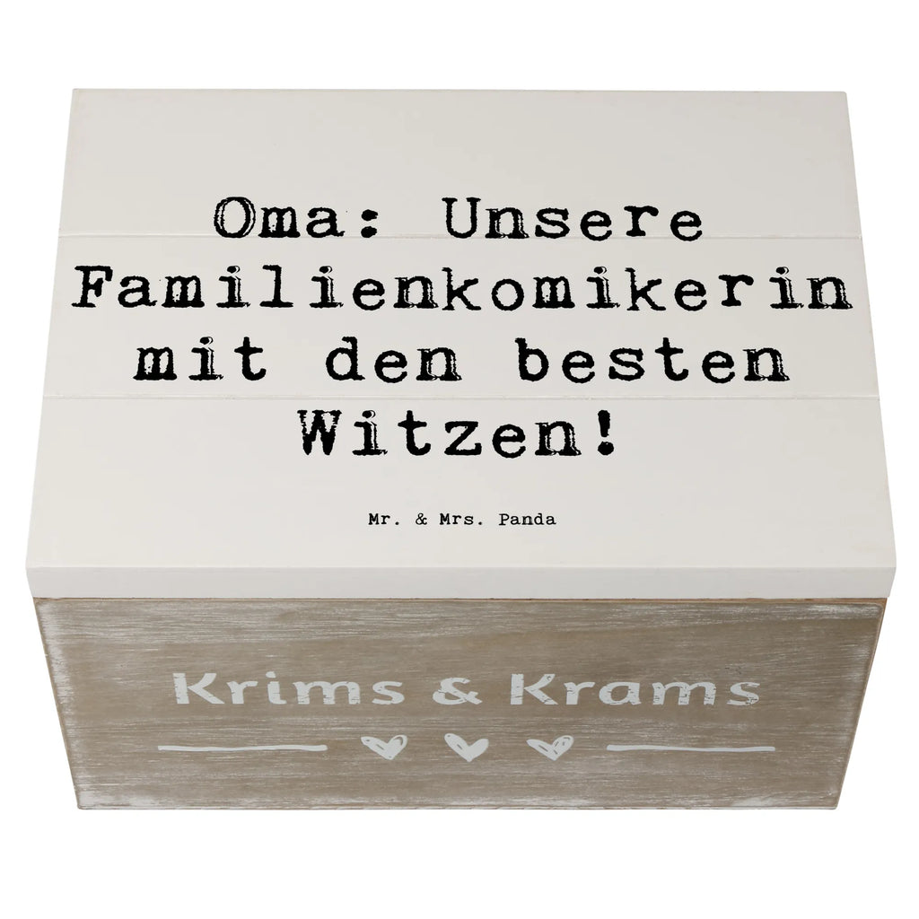 Holzkiste Spruch Oma Familienkomikerin XXL, Geschenkdose, Geschenkbox, Holzkiste, Erinnerungsbox, Kiste, Dekokiste, Truhe, Schatzkiste, Schatulle, Aufbewahrungsbox, Erinnerungskiste, Familie, Vatertag, Muttertag, Bruder, Schwester, Mama, Papa, Oma, Opa
