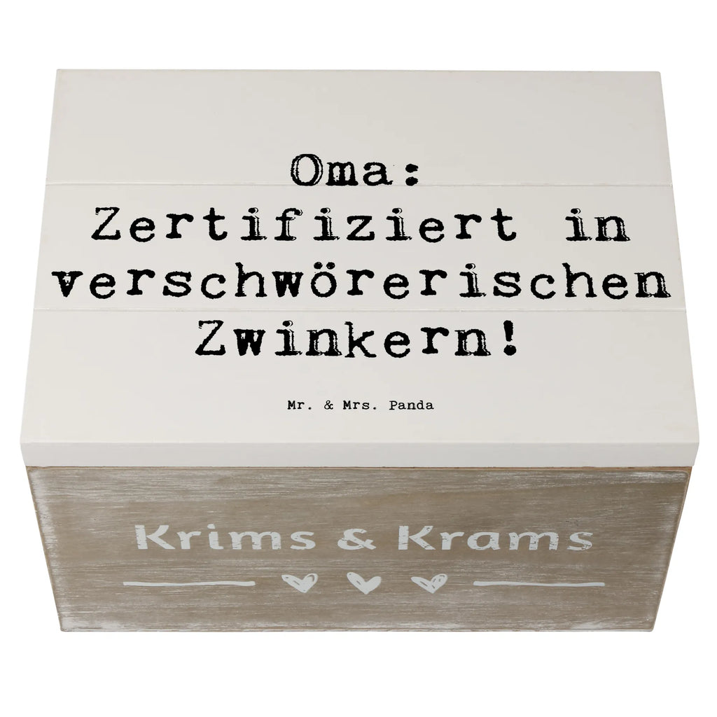 Holzkiste Spruch Oma Zwinkern Erinnerungsbox, Schatzkiste, XXL, Dekokiste, Holzkiste, Truhe, Aufbewahrungsbox, Erinnerungskiste, Schatulle, Geschenkbox, Geschenkdose, Kiste, Familie, Vatertag, Muttertag, Bruder, Schwester, Mama, Papa, Oma, Opa
