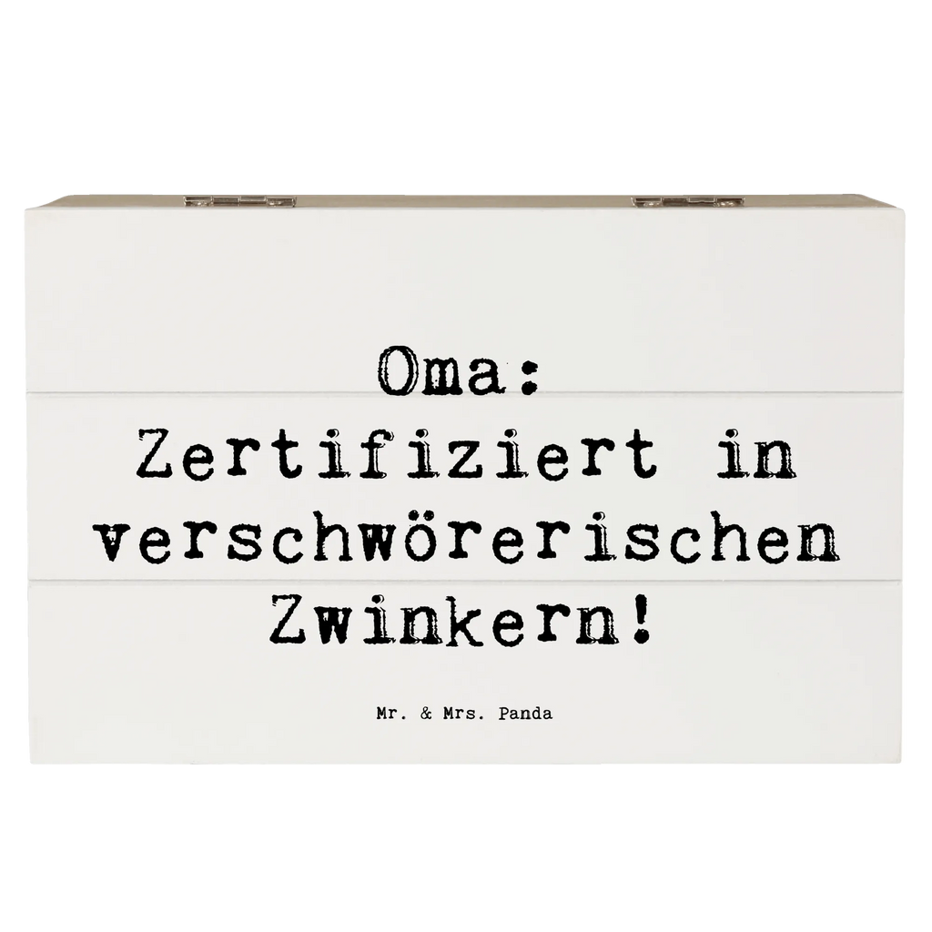 Holzkiste Spruch Oma Zwinkern Erinnerungsbox, Schatzkiste, XXL, Dekokiste, Holzkiste, Truhe, Aufbewahrungsbox, Erinnerungskiste, Schatulle, Geschenkbox, Geschenkdose, Kiste, Familie, Vatertag, Muttertag, Bruder, Schwester, Mama, Papa, Oma, Opa