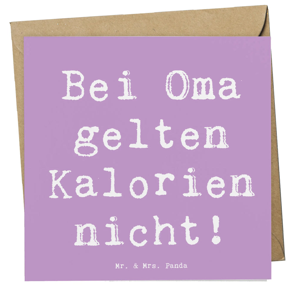 Deluxe Karte Spruch Oma Kalorien Hochwertige Klappkarte, Hochwertige Grußkarte, Glückwunschkarte, Grußkarte, Einladungskarte, Hochzeitskarte, Klappkarte, Geburtstagskarte, Karte, Familie, Vatertag, Muttertag, Bruder, Schwester, Mama, Papa, Oma, Opa