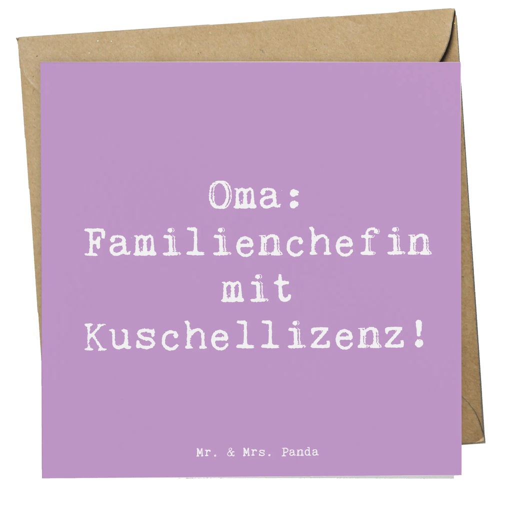 Deluxe Karte Spruch Oma Familienchefin Hochzeitskarte, Grußkarte, Karte, Geburtstagskarte, Klappkarte, Glückwunschkarte, Hochwertige Grußkarte, Hochwertige Klappkarte, Einladungskarte, Familie, Vatertag, Muttertag, Bruder, Schwester, Mama, Papa, Oma, Opa
