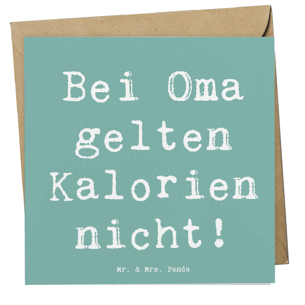 Deluxe Karte Spruch Oma Kalorien Hochwertige Klappkarte, Hochwertige Grußkarte, Glückwunschkarte, Grußkarte, Einladungskarte, Hochzeitskarte, Klappkarte, Geburtstagskarte, Karte, Familie, Vatertag, Muttertag, Bruder, Schwester, Mama, Papa, Oma, Opa