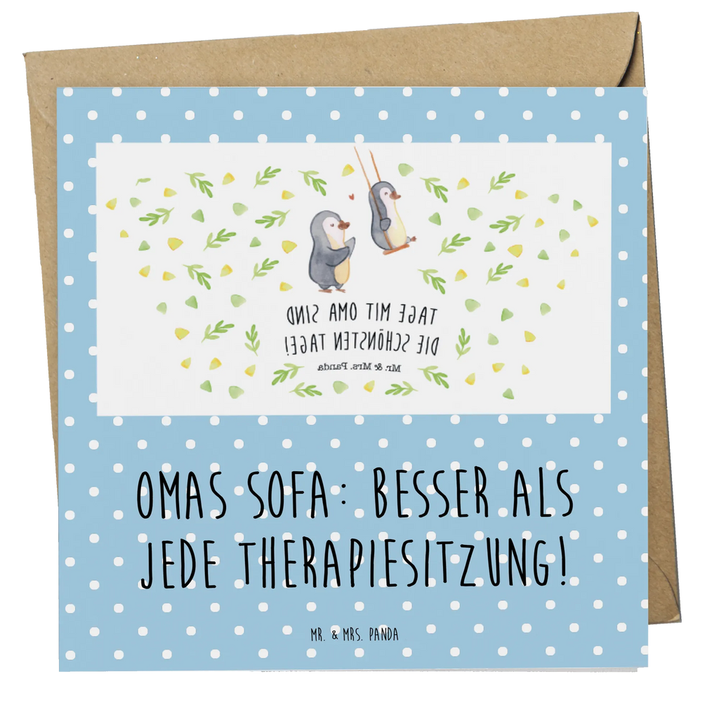 Deluxe Card Omas Sofa: besser als jede Therapiesitzung! Hochwertige Klappkarte, Grußkarte, Hochzeitskarte, Hochwertige Grußkarte, Einladungskarte, Karte, Klappkarte, Geburtstagskarte, Glückwunschkarte, Familie, Vatertag, Muttertag, Bruder, Schwester, Mama, Papa, Oma, Opa