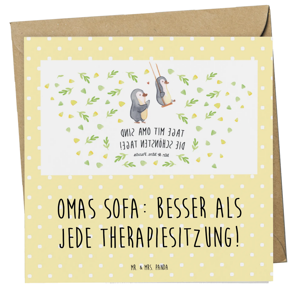 Deluxe Card Omas Sofa: besser als jede Therapiesitzung! Hochwertige Klappkarte, Grußkarte, Hochzeitskarte, Hochwertige Grußkarte, Einladungskarte, Karte, Klappkarte, Geburtstagskarte, Glückwunschkarte, Familie, Vatertag, Muttertag, Bruder, Schwester, Mama, Papa, Oma, Opa
