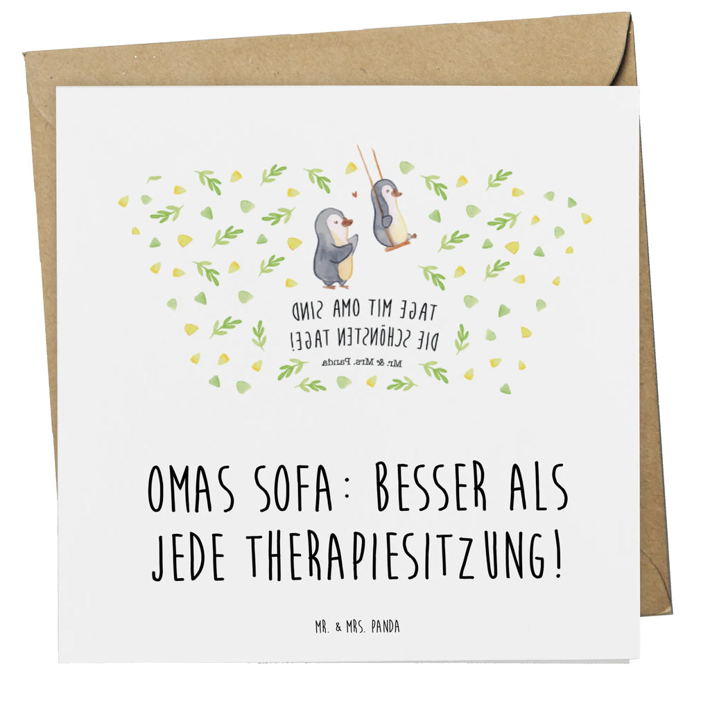 Deluxe Card Omas Sofa: besser als jede Therapiesitzung! Hochwertige Klappkarte, Grußkarte, Hochzeitskarte, Hochwertige Grußkarte, Einladungskarte, Karte, Klappkarte, Geburtstagskarte, Glückwunschkarte, Familie, Vatertag, Muttertag, Bruder, Schwester, Mama, Papa, Oma, Opa