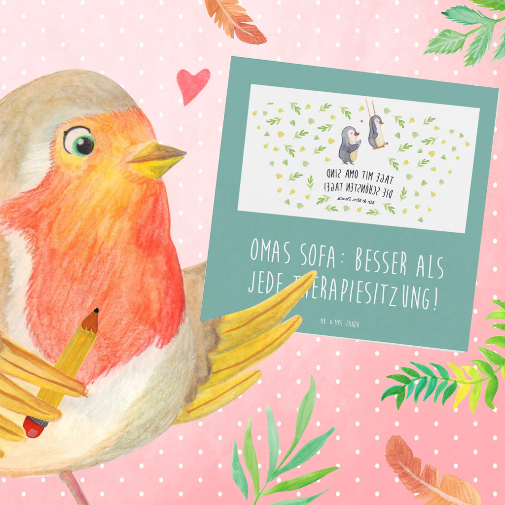 Deluxe Card Omas Sofa: besser als jede Therapiesitzung! Hochwertige Klappkarte, Grußkarte, Hochzeitskarte, Hochwertige Grußkarte, Einladungskarte, Karte, Klappkarte, Geburtstagskarte, Glückwunschkarte, Familie, Vatertag, Muttertag, Bruder, Schwester, Mama, Papa, Oma, Opa