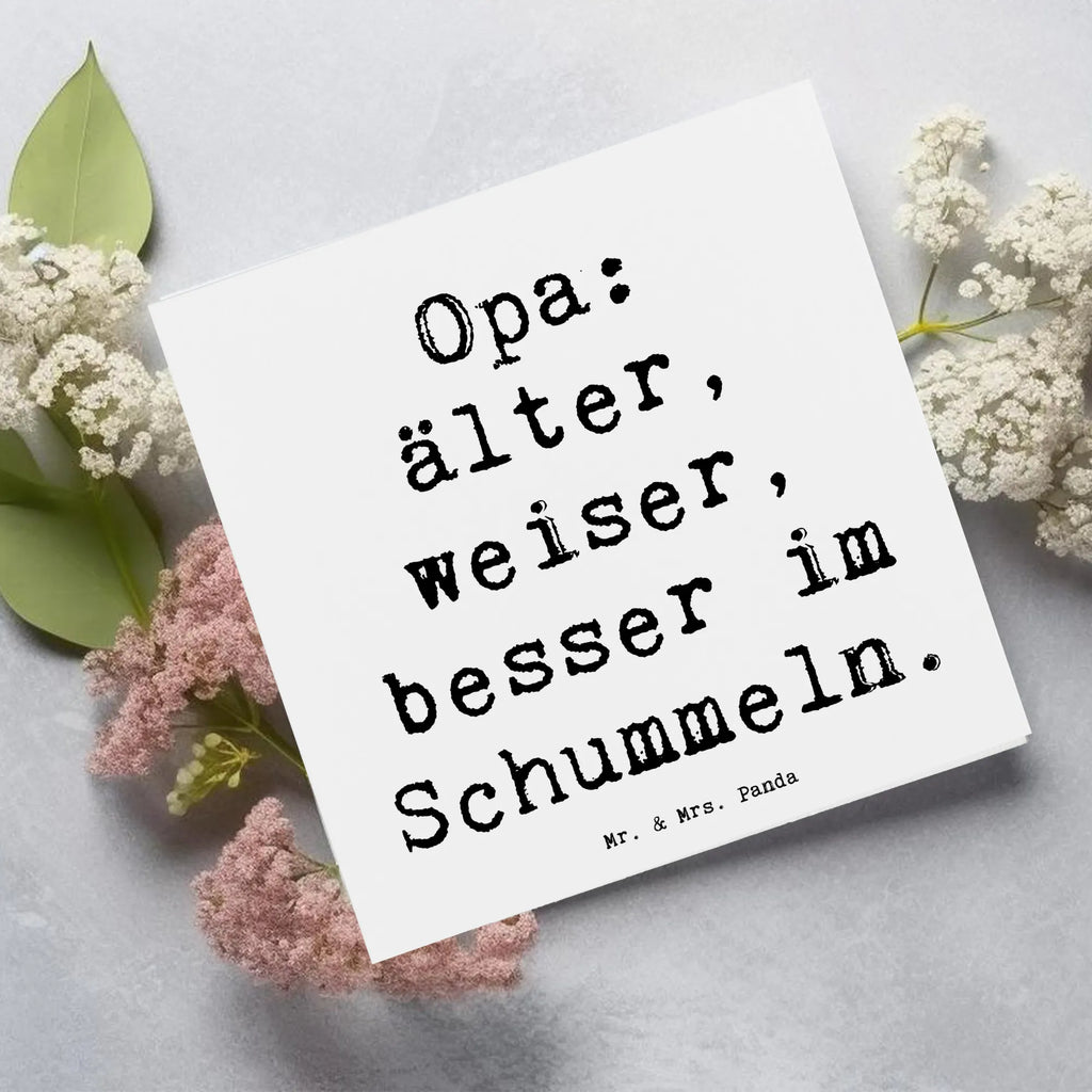 Deluxe Card Saying Opa: älter, weiser, besser im Schummeln. Hochwertige Grußkarte, Karte, Geburtstagskarte, Glückwunschkarte, Einladungskarte, Grußkarte, Klappkarte, Hochzeitskarte, Hochwertige Klappkarte, Familie, Vatertag, Muttertag, Bruder, Schwester, Mama, Papa, Oma, Opa