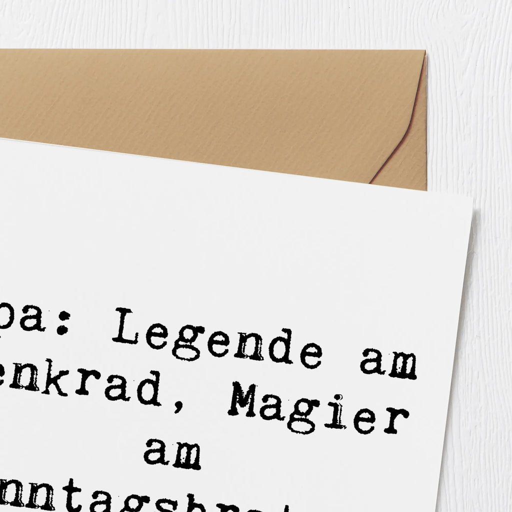 Deluxe Karte Spruch Opa Legende Einladungskarte, Glückwunschkarte, Geburtstagskarte, Hochwertige Klappkarte, Grußkarte, Karte, Klappkarte, Hochwertige Grußkarte, Hochzeitskarte, Familie, Vatertag, Muttertag, Bruder, Schwester, Mama, Papa, Oma, Opa