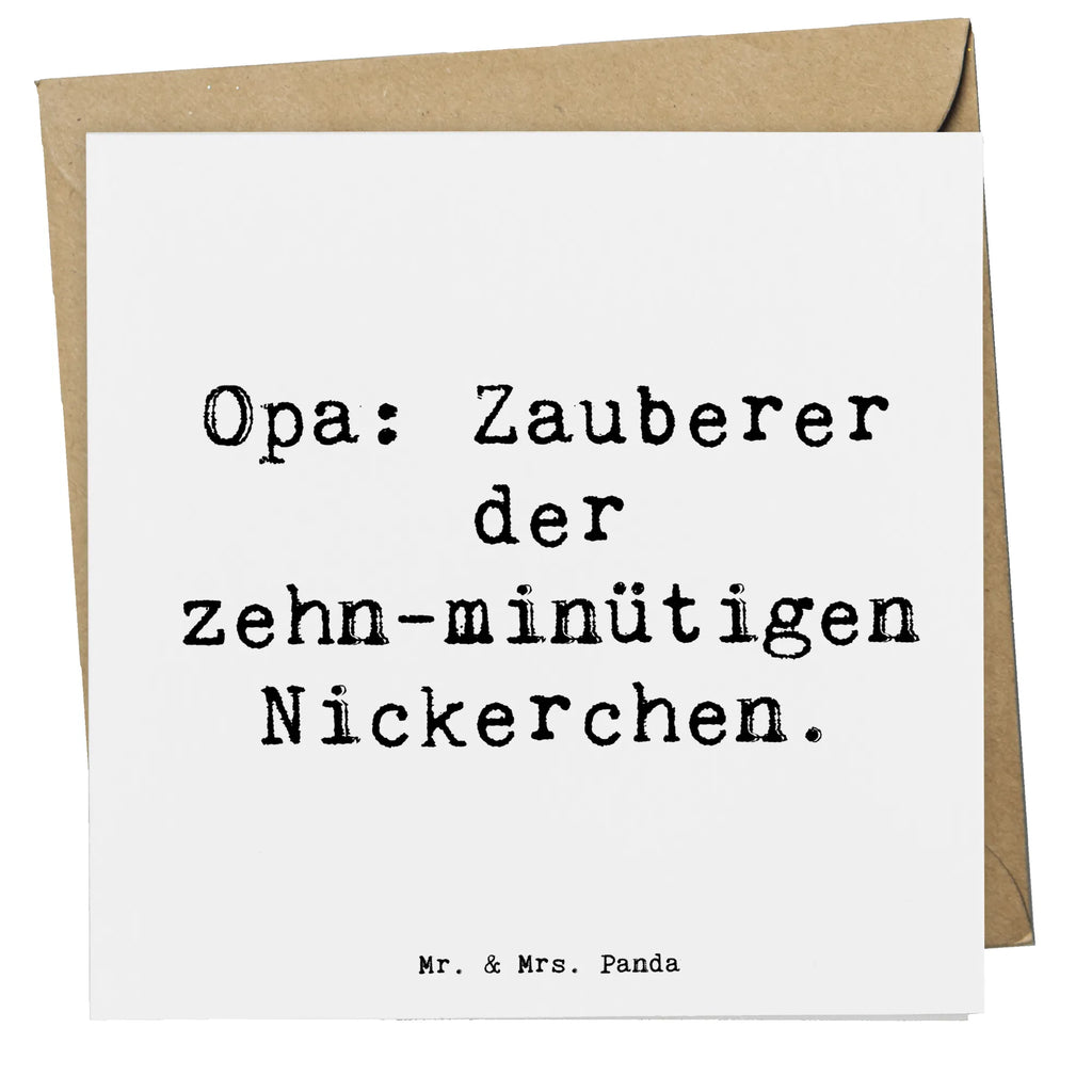 Deluxe Card Saying Opa: Zauberer der zehn-minütigen Nickerchen. Hochwertige Grußkarte, Hochzeitskarte, Einladungskarte, Karte, Glückwunschkarte, Klappkarte, Hochwertige Klappkarte, Grußkarte, Geburtstagskarte, Familie, Vatertag, Muttertag, Bruder, Schwester, Mama, Papa, Oma, Opa