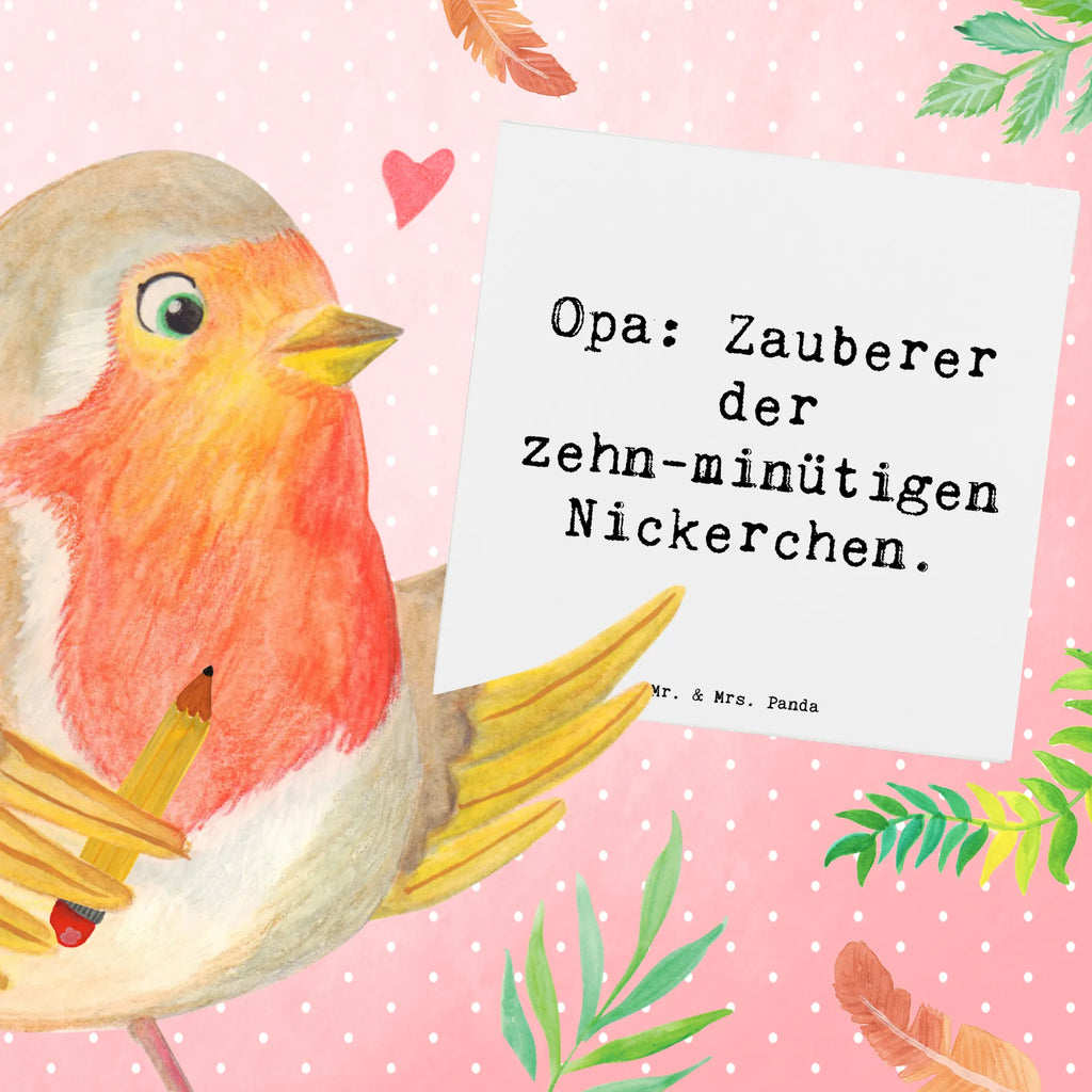 Deluxe Card Saying Opa: Zauberer der zehn-minütigen Nickerchen. Hochwertige Grußkarte, Hochzeitskarte, Einladungskarte, Karte, Glückwunschkarte, Klappkarte, Hochwertige Klappkarte, Grußkarte, Geburtstagskarte, Familie, Vatertag, Muttertag, Bruder, Schwester, Mama, Papa, Oma, Opa