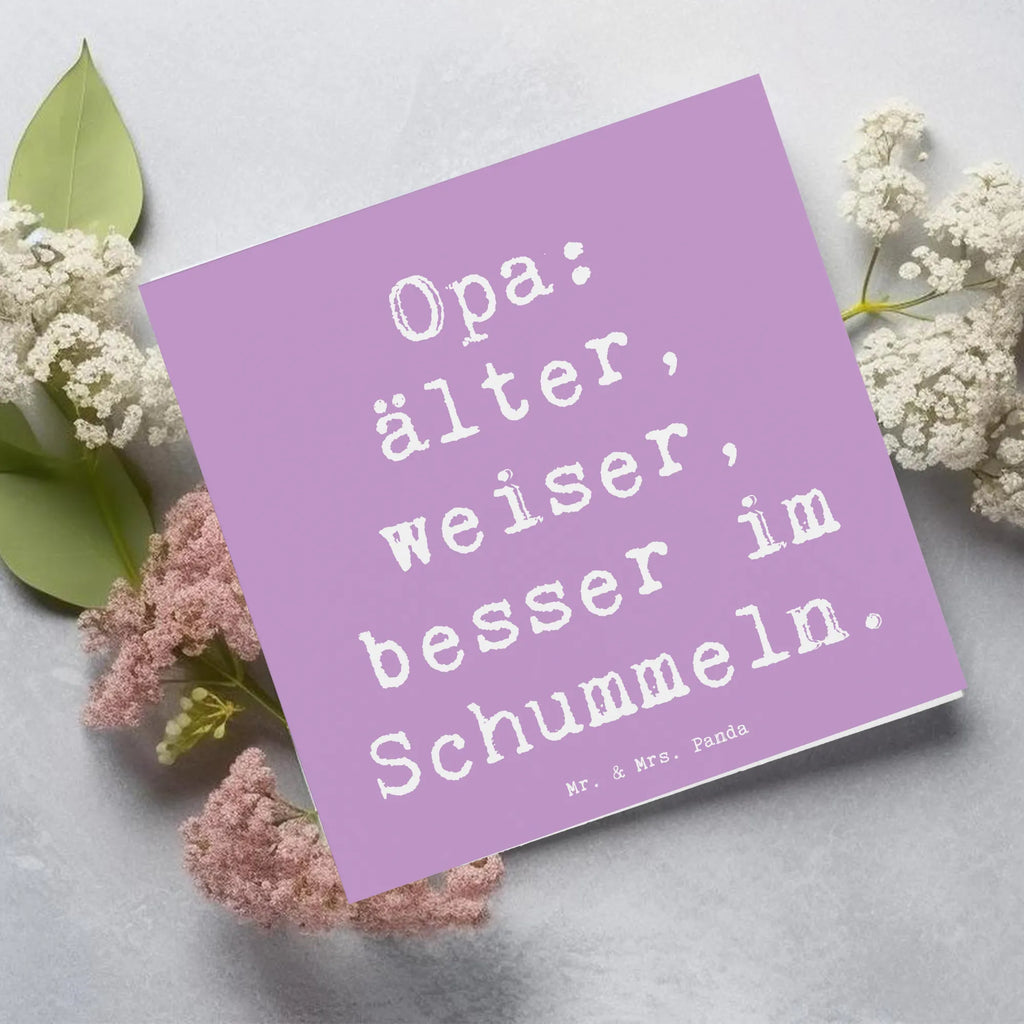 Deluxe Card Saying Opa: älter, weiser, besser im Schummeln. Hochwertige Grußkarte, Karte, Geburtstagskarte, Glückwunschkarte, Einladungskarte, Grußkarte, Klappkarte, Hochzeitskarte, Hochwertige Klappkarte, Familie, Vatertag, Muttertag, Bruder, Schwester, Mama, Papa, Oma, Opa