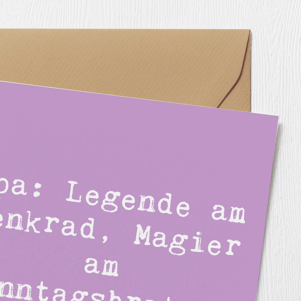 Deluxe Karte Spruch Opa Legende Einladungskarte, Glückwunschkarte, Geburtstagskarte, Hochwertige Klappkarte, Grußkarte, Karte, Klappkarte, Hochwertige Grußkarte, Hochzeitskarte, Familie, Vatertag, Muttertag, Bruder, Schwester, Mama, Papa, Oma, Opa