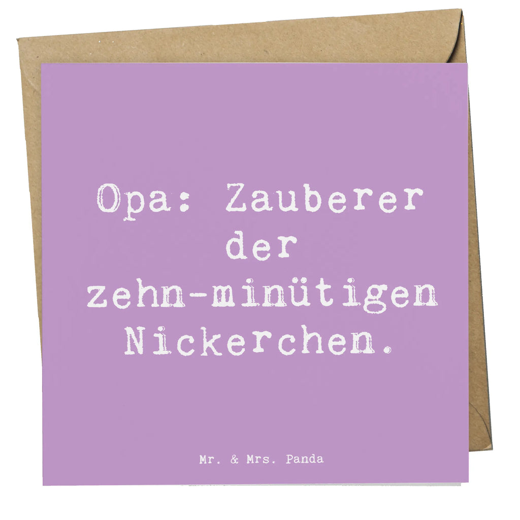Deluxe Card Saying Opa: Zauberer der zehn-minütigen Nickerchen. Hochwertige Grußkarte, Hochzeitskarte, Einladungskarte, Karte, Glückwunschkarte, Klappkarte, Hochwertige Klappkarte, Grußkarte, Geburtstagskarte, Familie, Vatertag, Muttertag, Bruder, Schwester, Mama, Papa, Oma, Opa