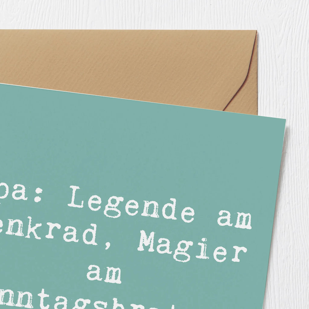 Deluxe Karte Spruch Opa Legende Einladungskarte, Glückwunschkarte, Geburtstagskarte, Hochwertige Klappkarte, Grußkarte, Karte, Klappkarte, Hochwertige Grußkarte, Hochzeitskarte, Familie, Vatertag, Muttertag, Bruder, Schwester, Mama, Papa, Oma, Opa