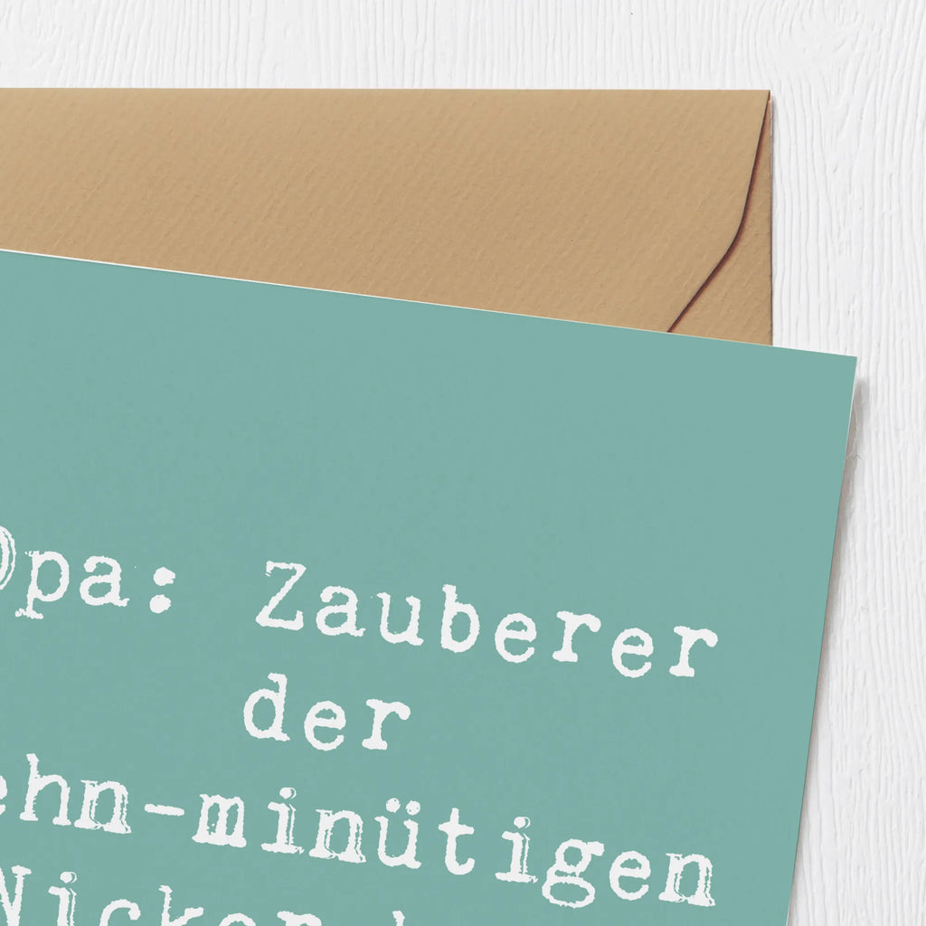 Deluxe Card Saying Opa: Zauberer der zehn-minütigen Nickerchen. Hochwertige Grußkarte, Hochzeitskarte, Einladungskarte, Karte, Glückwunschkarte, Klappkarte, Hochwertige Klappkarte, Grußkarte, Geburtstagskarte, Familie, Vatertag, Muttertag, Bruder, Schwester, Mama, Papa, Oma, Opa