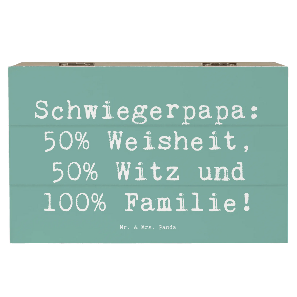 Holzkiste Spruch Schwiegerpapa Weisheit Schatulle, Erinnerungskiste, Geschenkbox, Kiste, Erinnerungsbox, Truhe, Dekokiste, XXL, Geschenkdose, Schatzkiste, Holzkiste, Aufbewahrungsbox, Familie, Vatertag, Muttertag, Bruder, Schwester, Mama, Papa, Oma, Opa