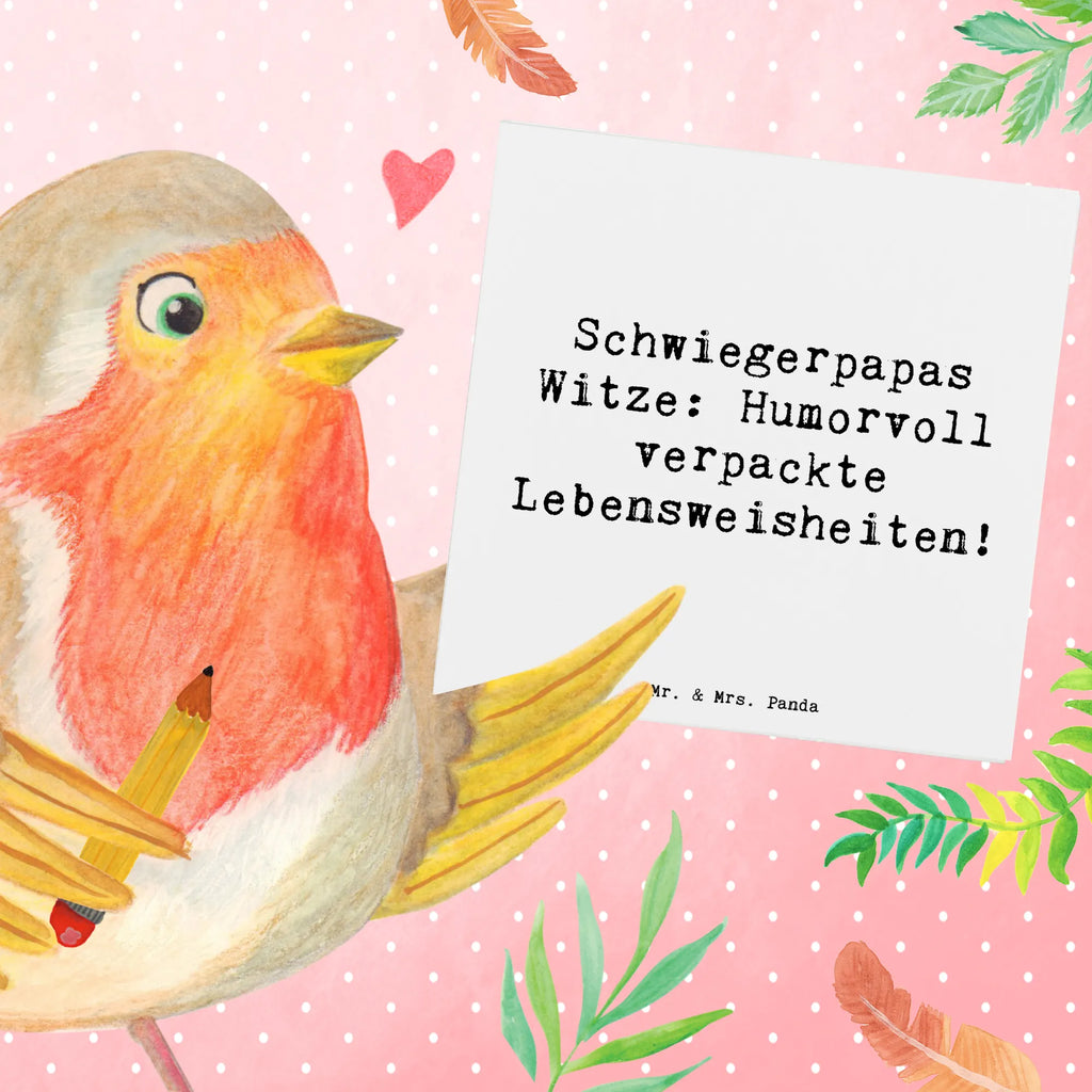 Deluxe Karte Spruch Schwiegerpapa Witze Einladungskarte, Karte, Hochwertige Grußkarte, Glückwunschkarte, Hochzeitskarte, Klappkarte, Hochwertige Klappkarte, Grußkarte, Geburtstagskarte, Familie, Vatertag, Muttertag, Bruder, Schwester, Mama, Papa, Oma, Opa