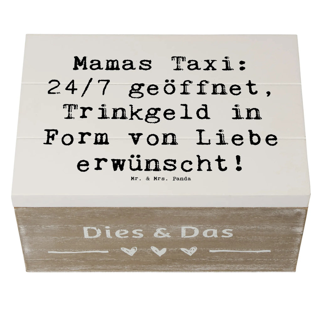 Wooden chest Saying Mamas Taxi: 24/7 geöffnet, Trinkgeld in Form von Liebe erwünscht! Schatzkiste, Erinnerungsbox, Geschenkbox, Truhe, XXL, Kiste, Aufbewahrungsbox, Geschenkdose, Holzkiste, Schatulle, Dekokiste, Erinnerungskiste, Familie, Vatertag, Muttertag, Bruder, Schwester, Mama, Papa, Oma, Opa