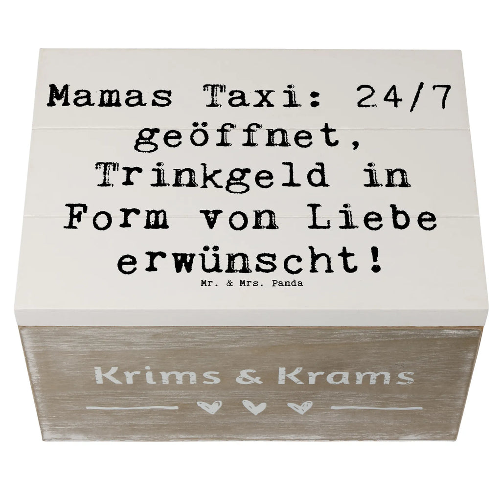 Wooden chest Saying Mamas Taxi: 24/7 geöffnet, Trinkgeld in Form von Liebe erwünscht! Schatzkiste, Erinnerungsbox, Geschenkbox, Truhe, XXL, Kiste, Aufbewahrungsbox, Geschenkdose, Holzkiste, Schatulle, Dekokiste, Erinnerungskiste, Familie, Vatertag, Muttertag, Bruder, Schwester, Mama, Papa, Oma, Opa