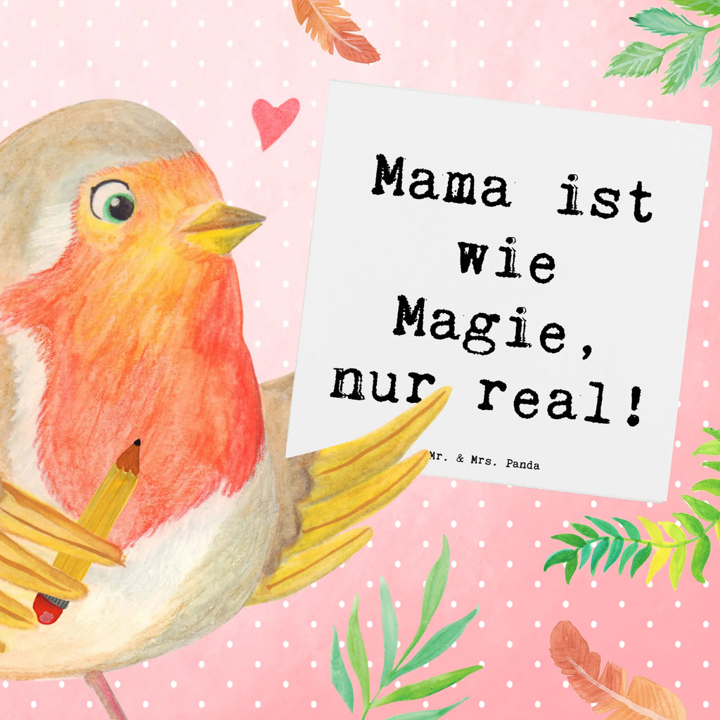 Deluxe Karte Spruch Magische Mama Einladungskarte, Karte, Klappkarte, Hochzeitskarte, Hochwertige Klappkarte, Glückwunschkarte, Geburtstagskarte, Hochwertige Grußkarte, Grußkarte, Familie, Vatertag, Muttertag, Bruder, Schwester, Mama, Papa, Oma, Opa