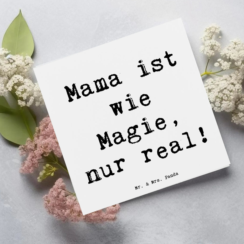 Deluxe Karte Spruch Magische Mama Einladungskarte, Karte, Klappkarte, Hochzeitskarte, Hochwertige Klappkarte, Glückwunschkarte, Geburtstagskarte, Hochwertige Grußkarte, Grußkarte, Familie, Vatertag, Muttertag, Bruder, Schwester, Mama, Papa, Oma, Opa